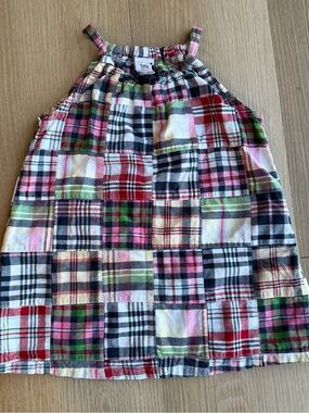 Vintage Baby Gap Girls Multicolor Plaid Halter Sundress Sleeveless 5 Years